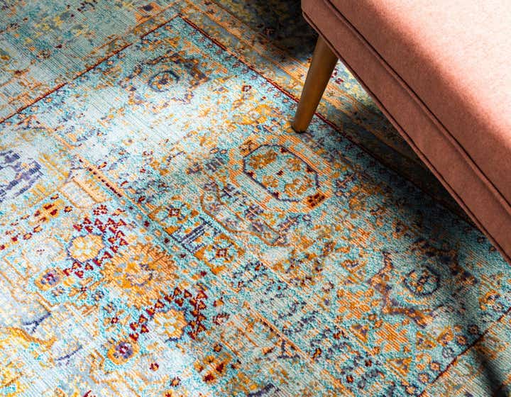 4' x 10' Aqua Runner Rug