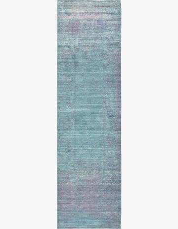Light Blue Aqua Runner Rug