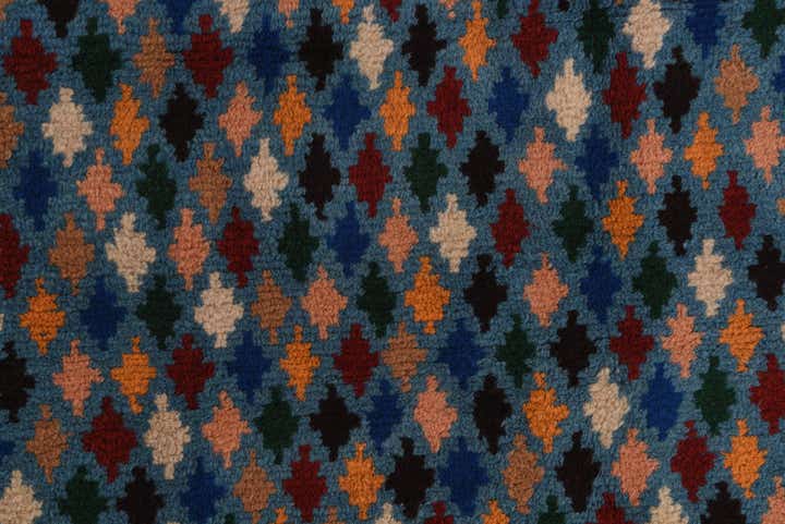 3' x 9' 7 Hand Knotted Balouch Wool Runner Rug