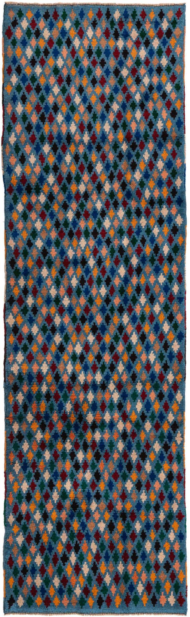 3' x 9' 7 Hand Knotted Balouch Wool Runner Rug