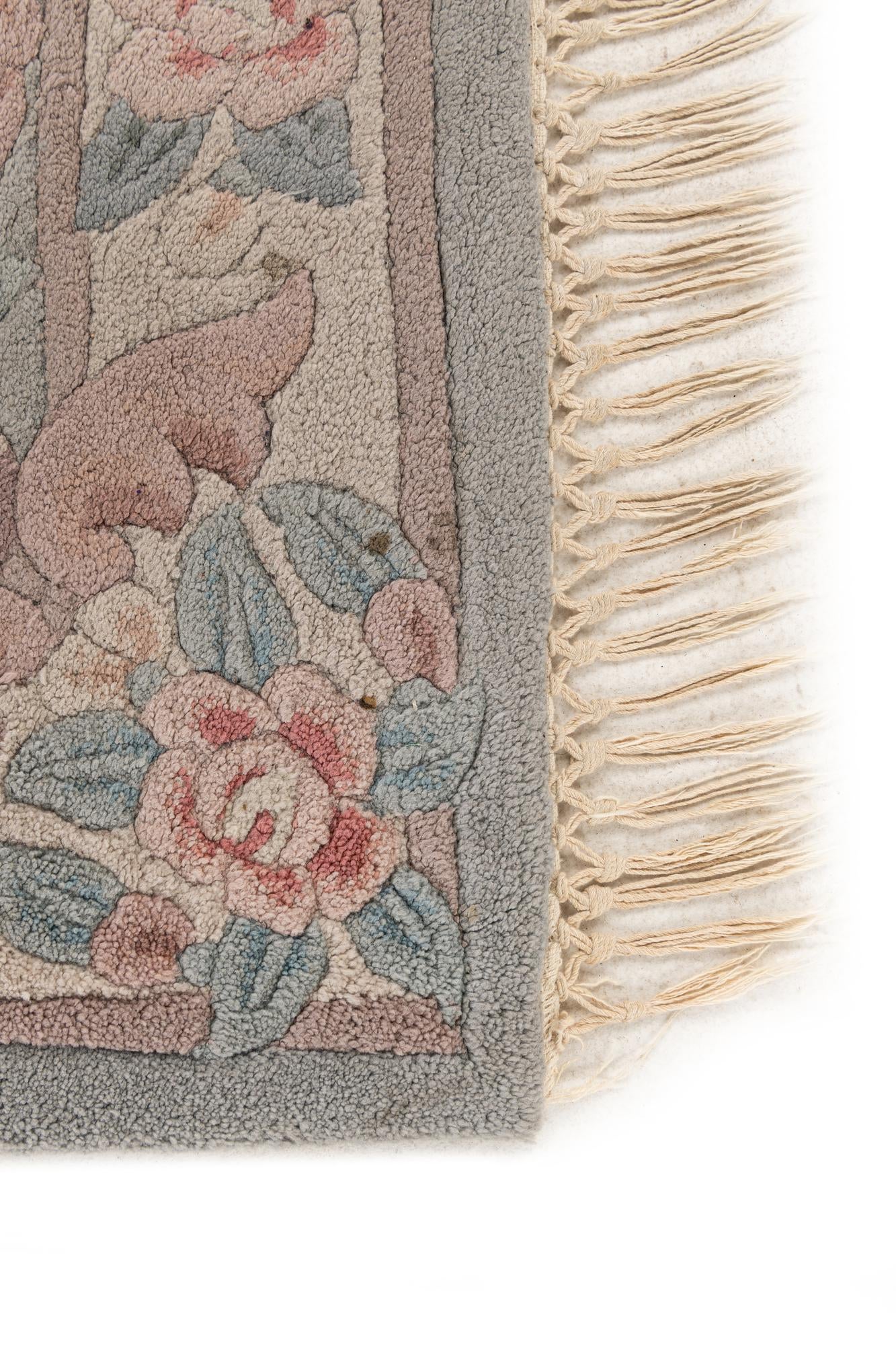 2' 5 x 8' 10 Hand Knotted Carved Pekin Wool Runner Rug