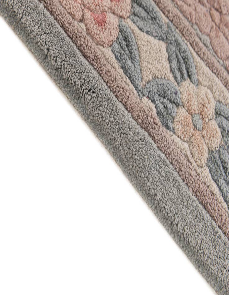 Detail image of 2' 5 x 8' 10 Hand Knotted Carved Pekin Wool Runner Rug