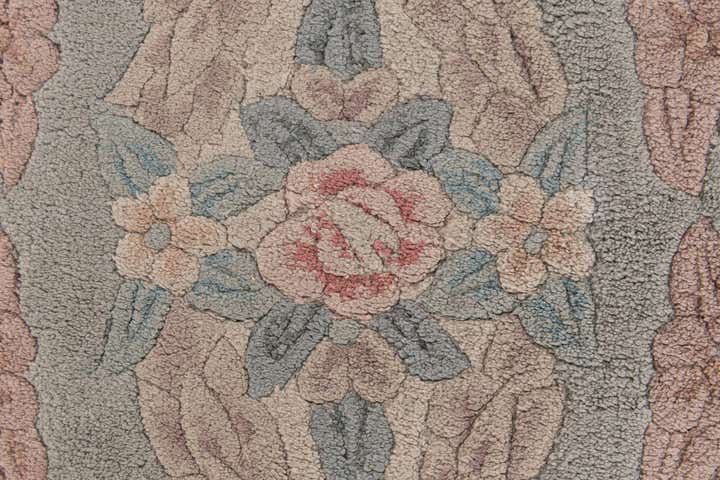 2' 5 x 8' 10 Hand Knotted Carved Pekin Wool Runner Rug