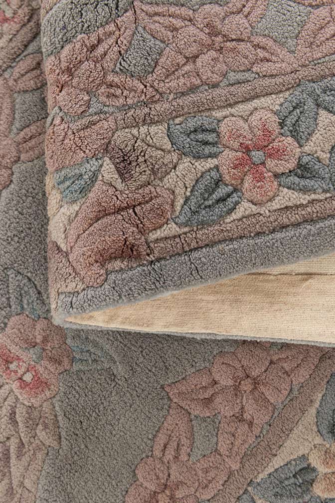 2' 5 x 8' 10 Hand Knotted Carved Pekin Wool Runner Rug