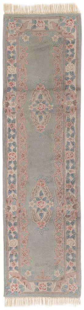 2' 5 x 8' 10 Hand Knotted Carved Pekin Wool Runner Rug