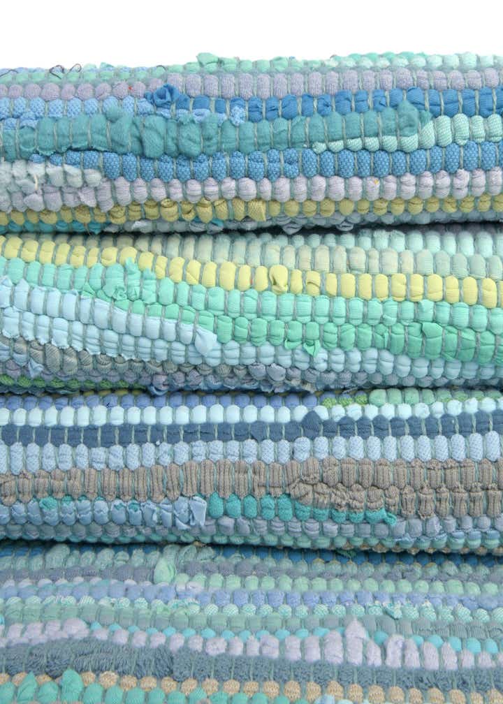 2' 2 x 6' 7 Hand Woven Chindi Cotton Runner Rug