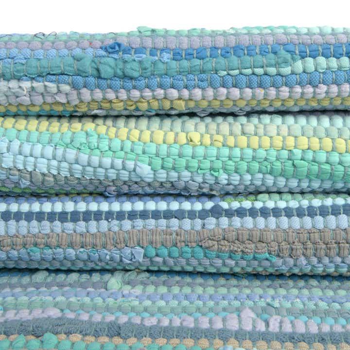 2' 2 x 6' 7 Hand Woven Chindi Cotton Runner Rug