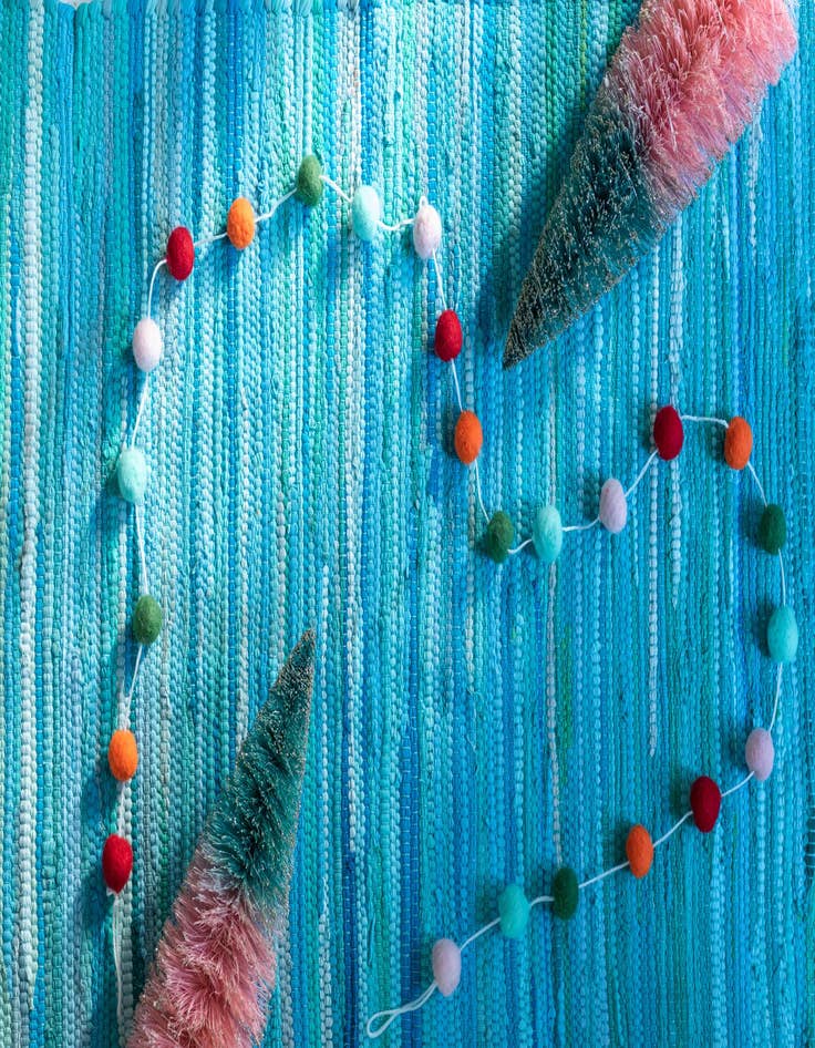 Detail image of 2' 2 x 6' 7 Hand Woven Chindi Cotton Runner Rug