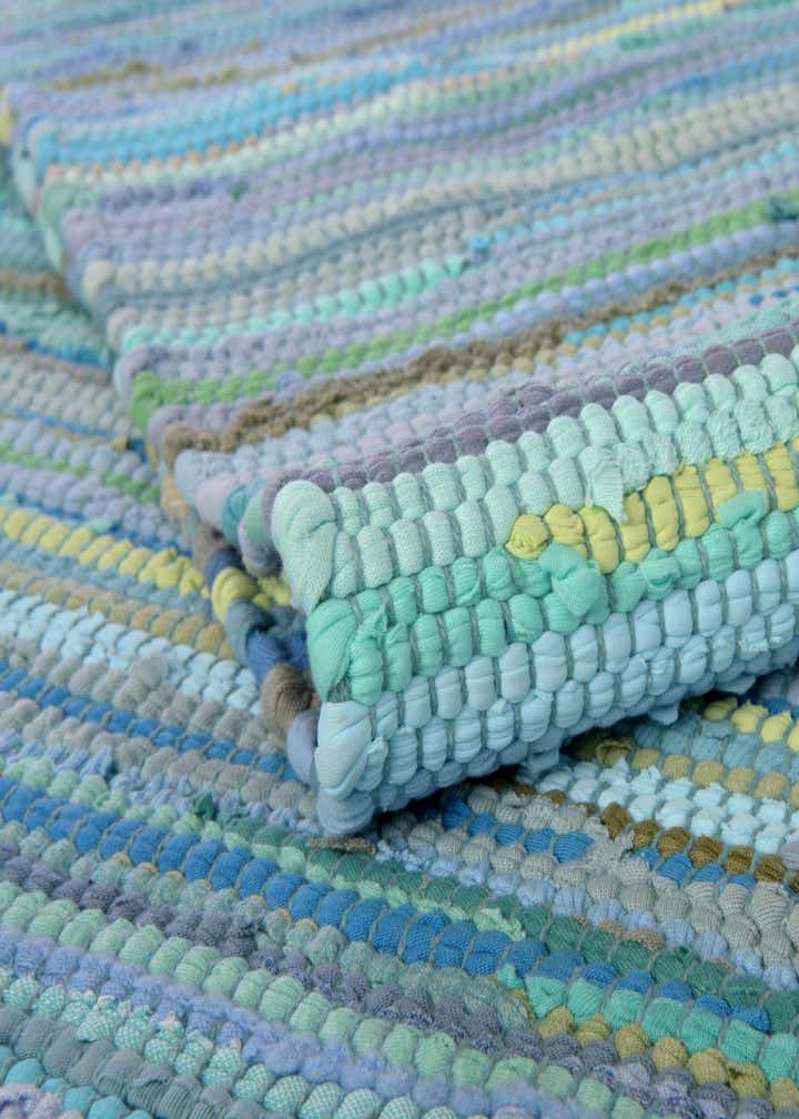 2' 2 x 6' 7 Hand Woven Chindi Cotton Runner Rug