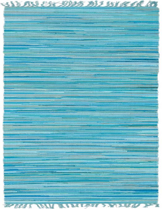Detail image of 2' 7 x 9' 10 Hand Woven Chindi Cotton Runner Rug