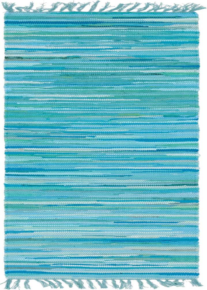2' 2 x 6' 7 Hand Woven Chindi Cotton Runner Rug
