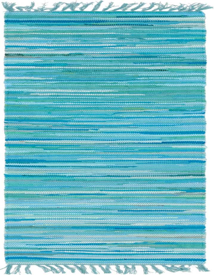 2' 2 x 6' 7 Hand Woven Chindi Cotton Runner Rug