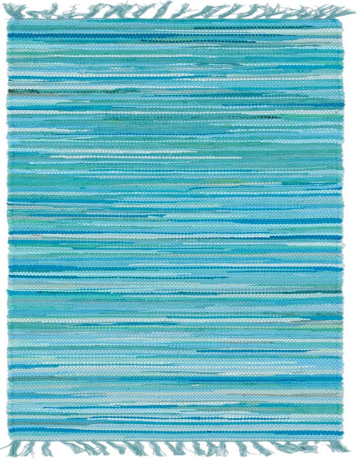 Detail image of 2' 2 x 6' 7 Hand Woven Chindi Cotton Runner Rug