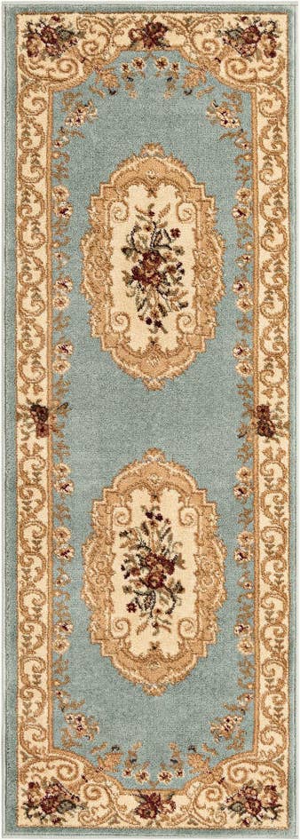 Detail image of 2' x 6' Classic Aubusson Runner Rug