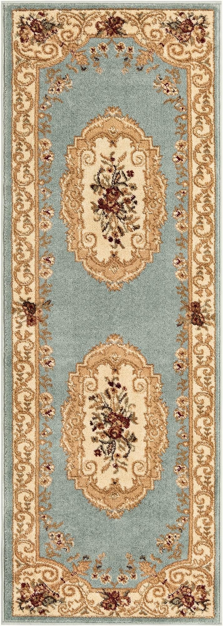 2' x 6' Classic Aubusson Runner Rug