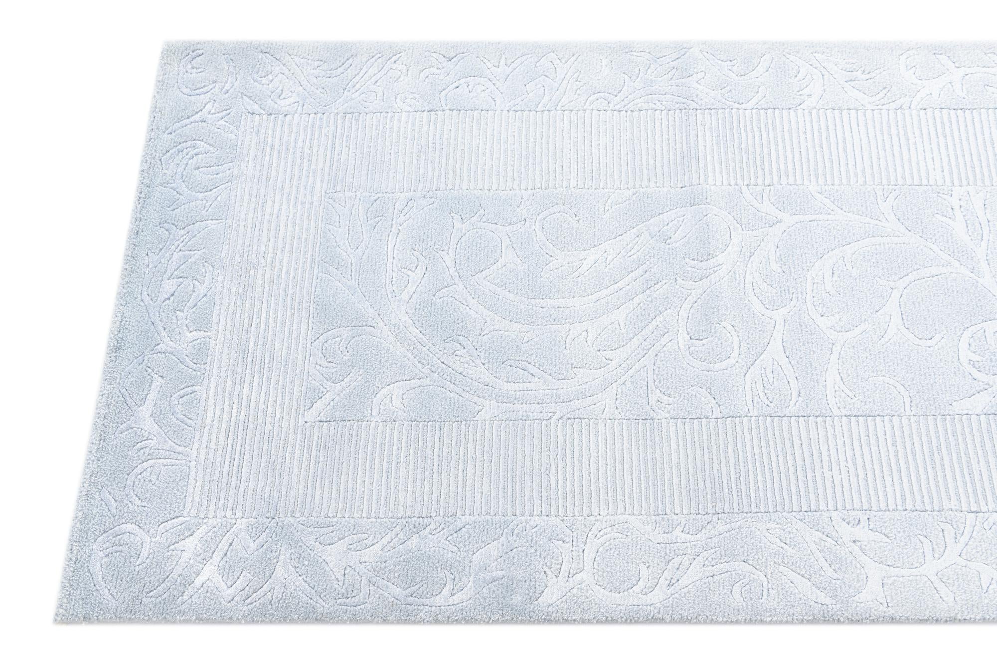 2' 7 x 9' 7 Hand Knotted Darya Wool Runner Rug