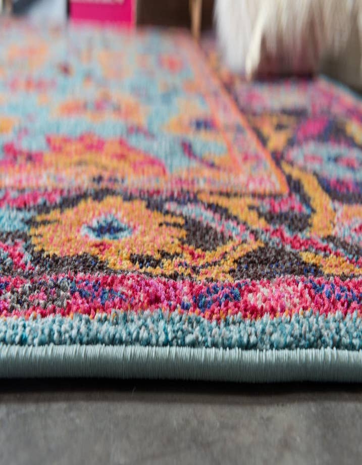 Detail image of 2' 7 x 10' Washable Fleur Runner Rug