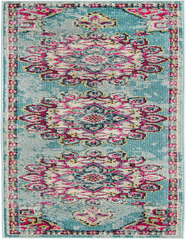 Detail image of 2' 2 x 6' 9 Washable Fleur Runner Rug