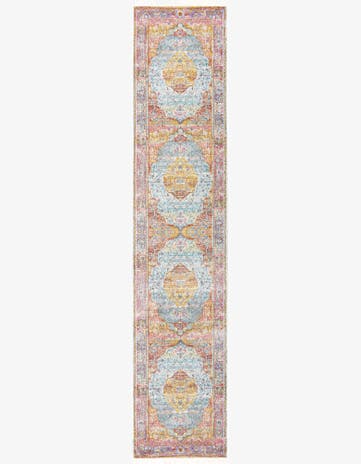 Light Blue Havana Runner Rug