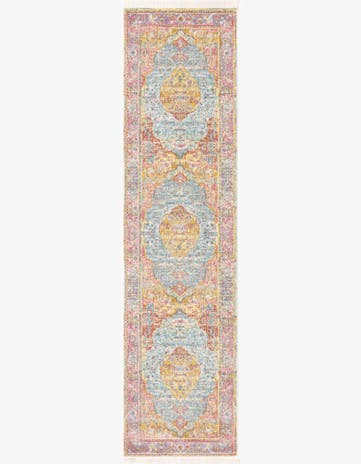 Light Blue Havana Runner Rug