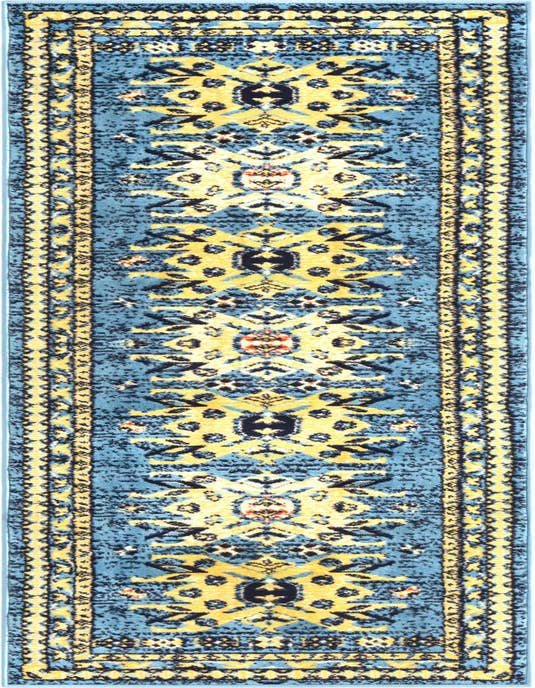 Detail image of 2' x 8' 2 Heriz Design Runner Rug