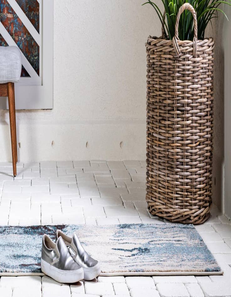 Detail image of 2' 7 x 10' Washable Hyacinth Runner Rug