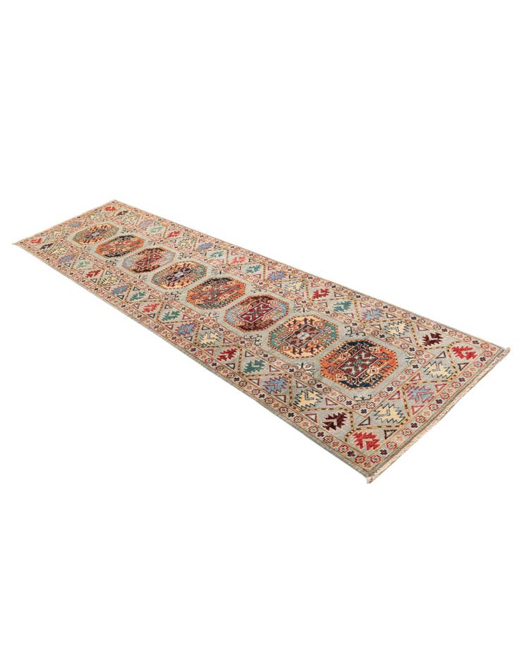 Detail image of 2' 8 x 10'  Hand Knotted Kazak Runner Rug