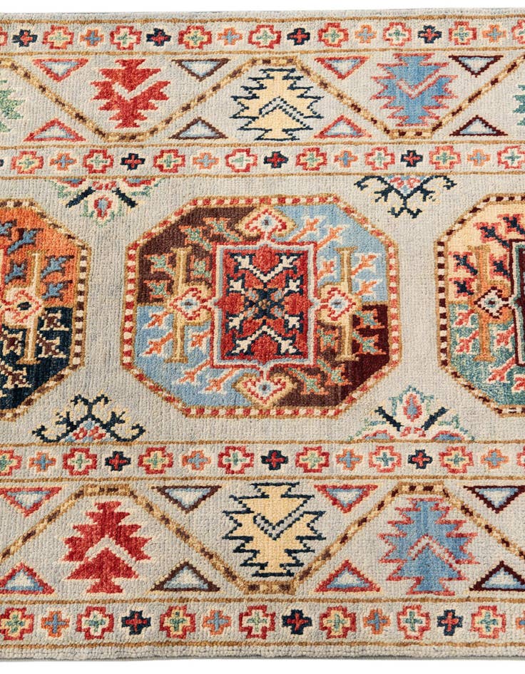 Detail image of 2' 8 x 10'  Hand Knotted Kazak Runner Rug