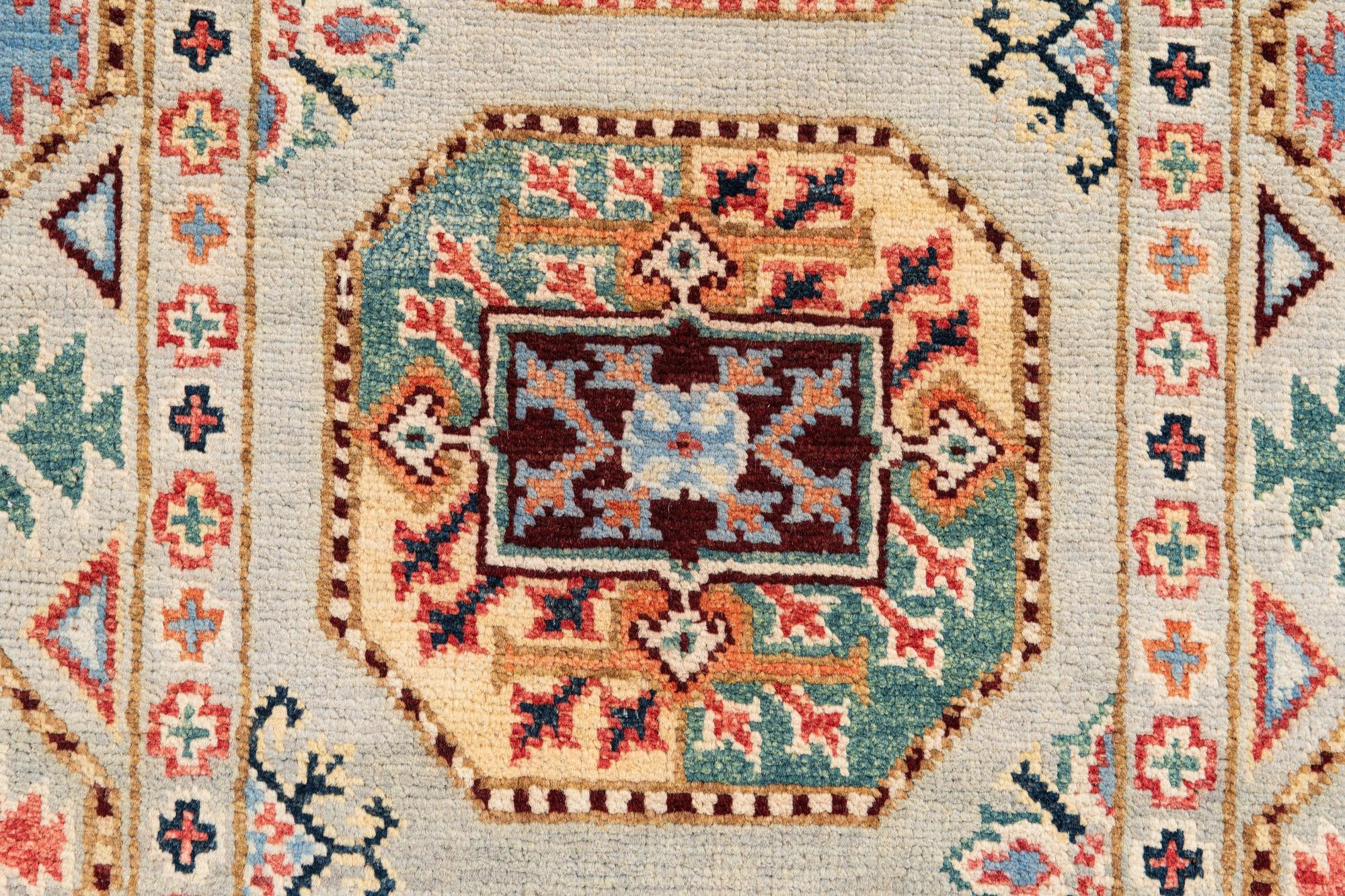 2' 8 x 10' Hand Knotted Kazak Runner Rug