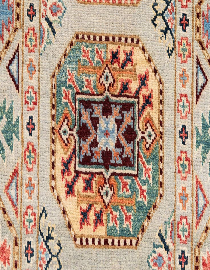 Detail image of 2' 8 x 10'  Hand Knotted Kazak Runner Rug