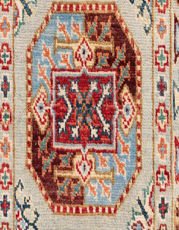 Detail image of 2' 8 x 10'  Hand Knotted Kazak Runner Rug