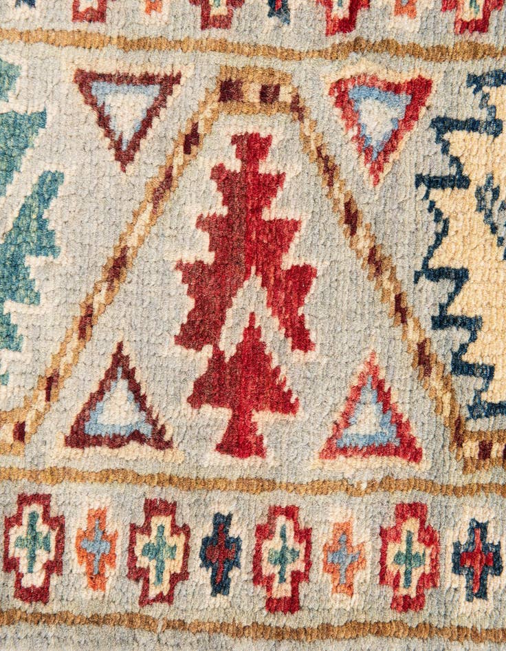 Detail image of 2' 8 x 10'  Hand Knotted Kazak Runner Rug