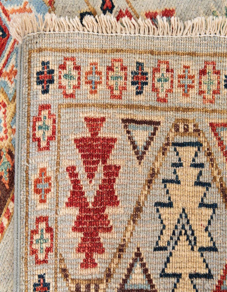 Detail image of 2' 8 x 10'  Hand Knotted Kazak Runner Rug