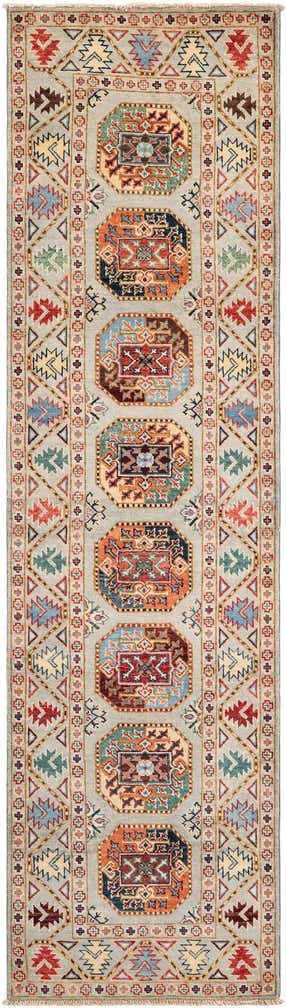 2' 8 x 10' Hand Knotted Kazak Runner Rug