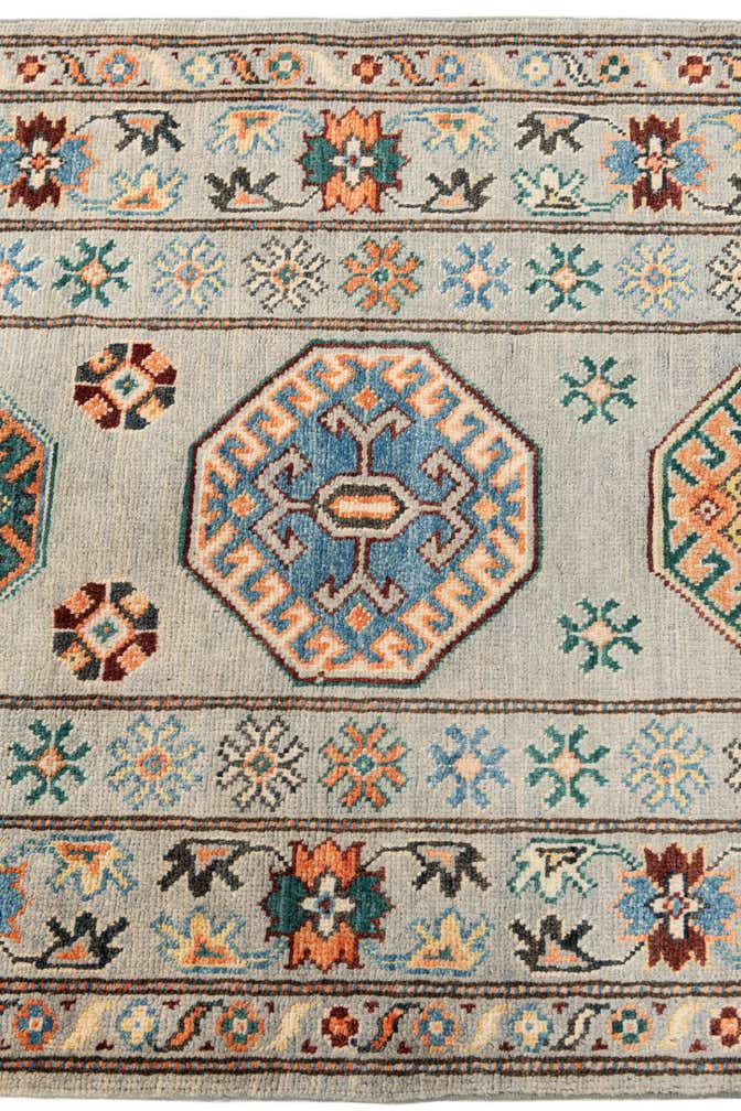 2' 9 x 10' Hand Knotted Kazak Runner Rug