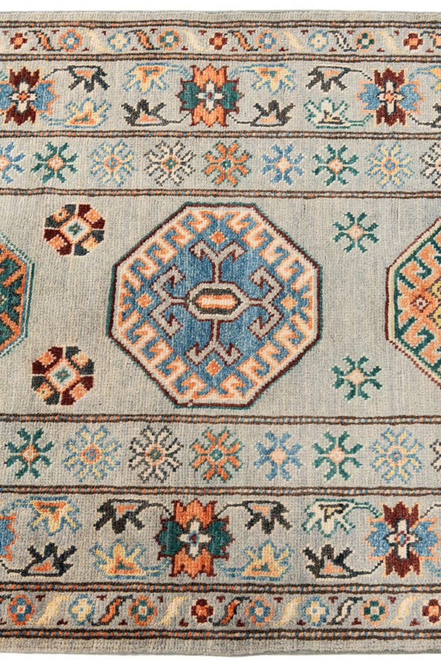 Detail image of 2' 9 x 10' Hand Knotted Kazak Runner Rug
