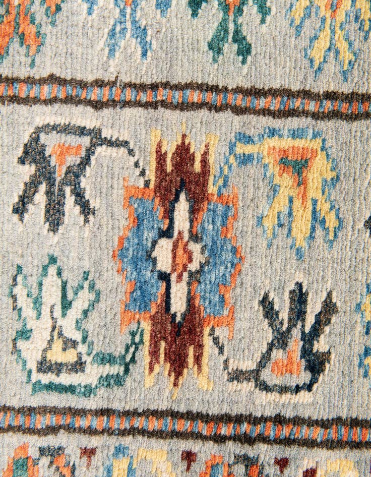 Detail image of 2' 9 x 10'  Hand Knotted Kazak Runner Rug