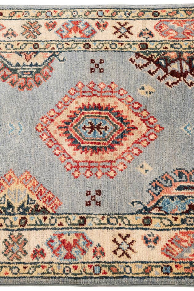 Detail image of 2' x 5' 8 Hand Knotted Kazak Runner Rug