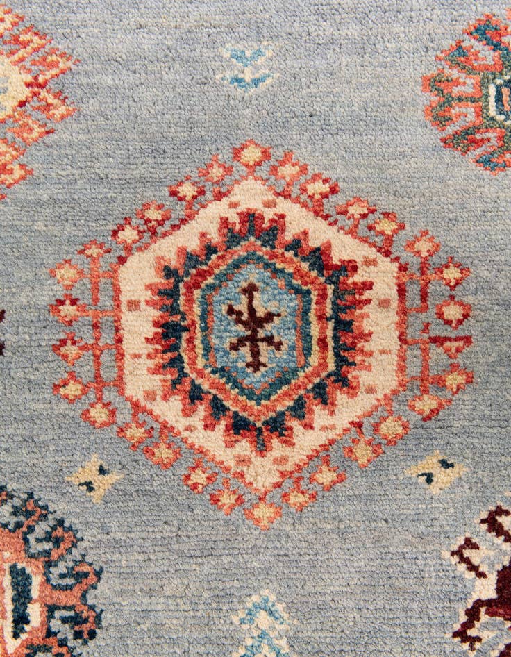 Detail image of 2' x 5' 8  Hand Knotted Kazak Runner Rug