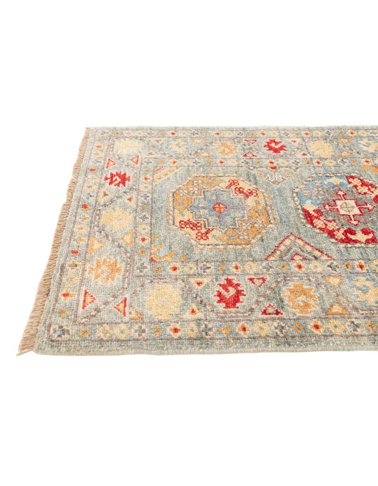 Detail image of 2' x 4' 10 Hand Knotted Kazak Runner Rug