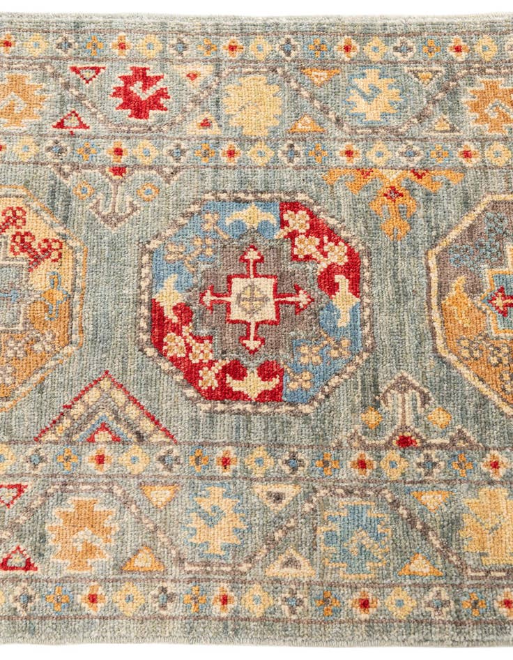 Detail image of 2' x 4' 10 Hand Knotted Kazak Runner Rug