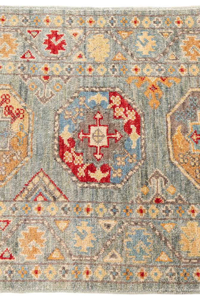 2' x 4' 10 Hand Knotted Kazak Runner Rug