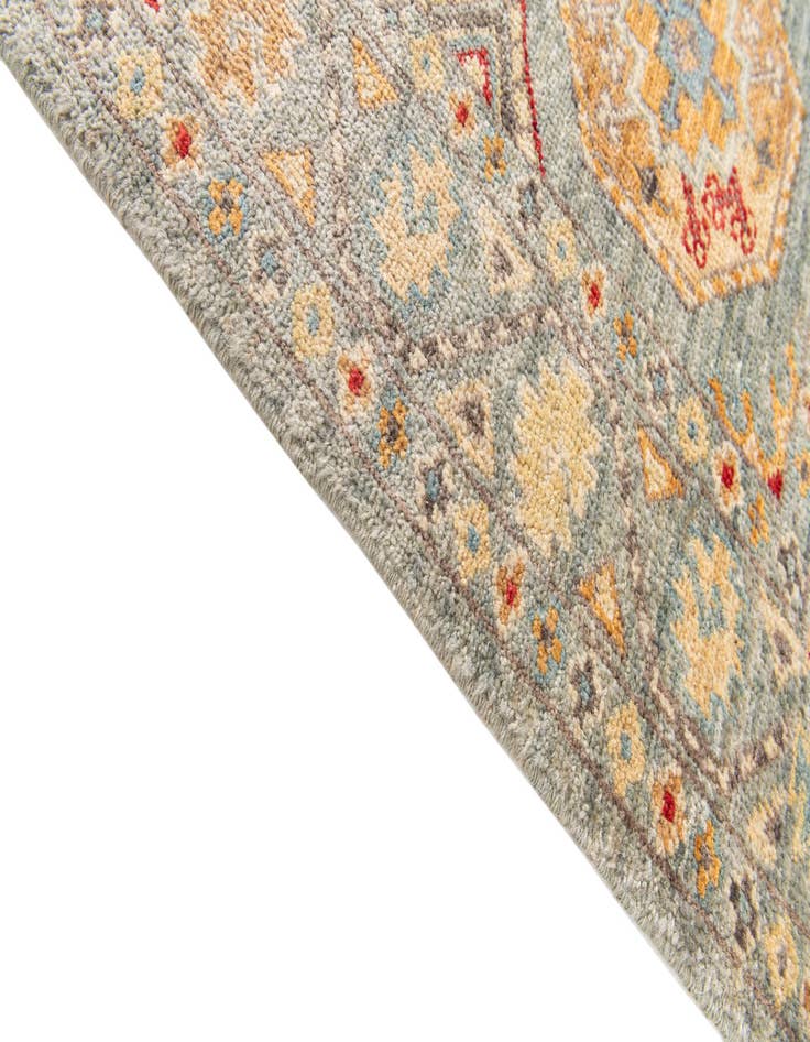 Detail image of 2' x 4' 10  Hand Knotted Kazak Runner Rug