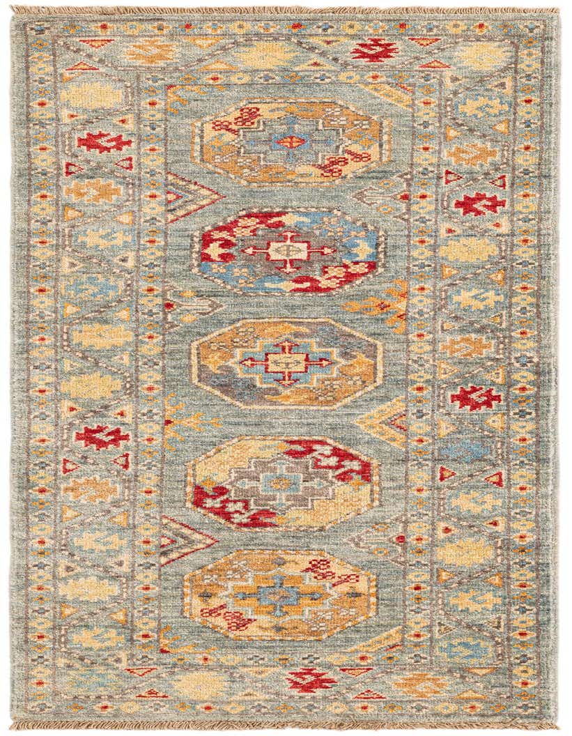 2' x 4' 10 Hand Knotted Kazak Runner Rug
