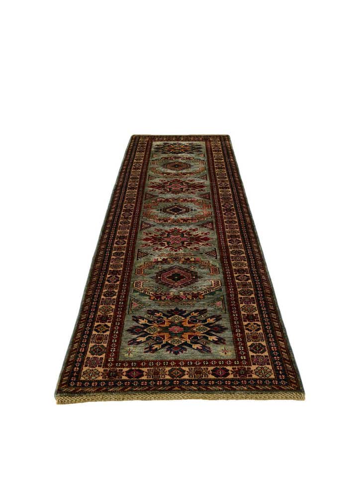 2' 7 x 9' 8 Hand Knotted Kazak Runner Rug
