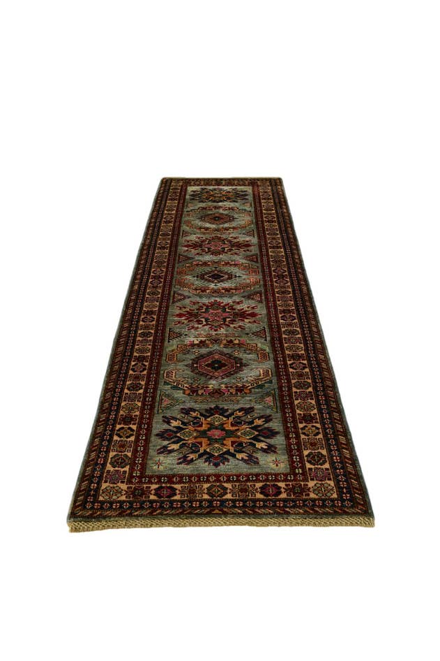 Detail image of 2' 7 x 9' 8 Hand Knotted Kazak Runner Rug