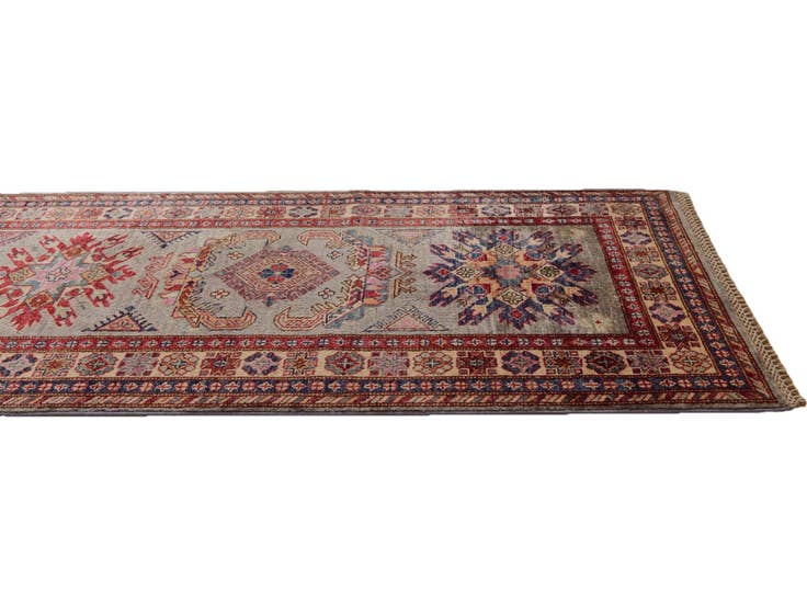 Detail image of 2' 7 x 9' 8 Hand Knotted Kazak Runner Rug