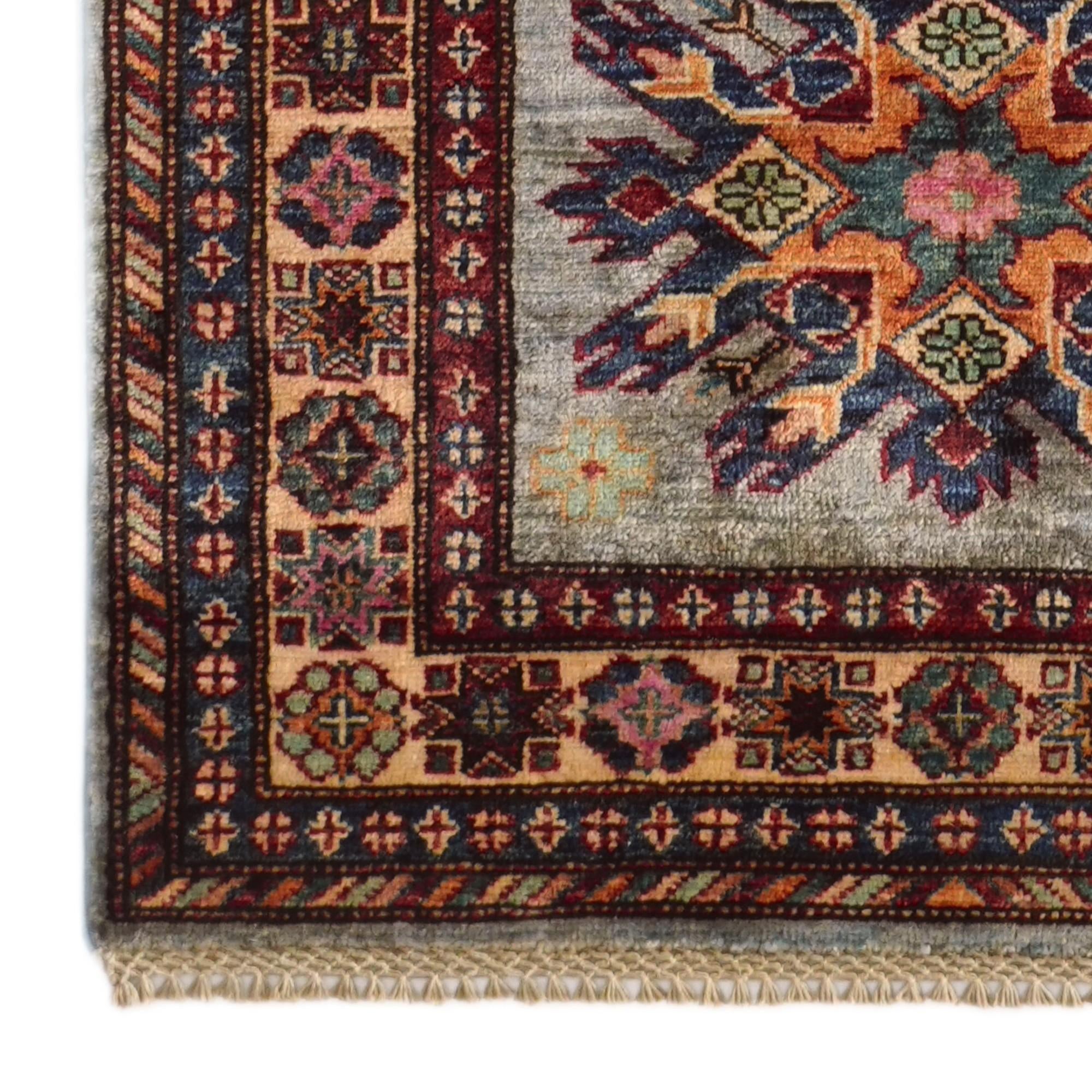 2' 7 x 9' 8 Hand Knotted Kazak Runner Rug