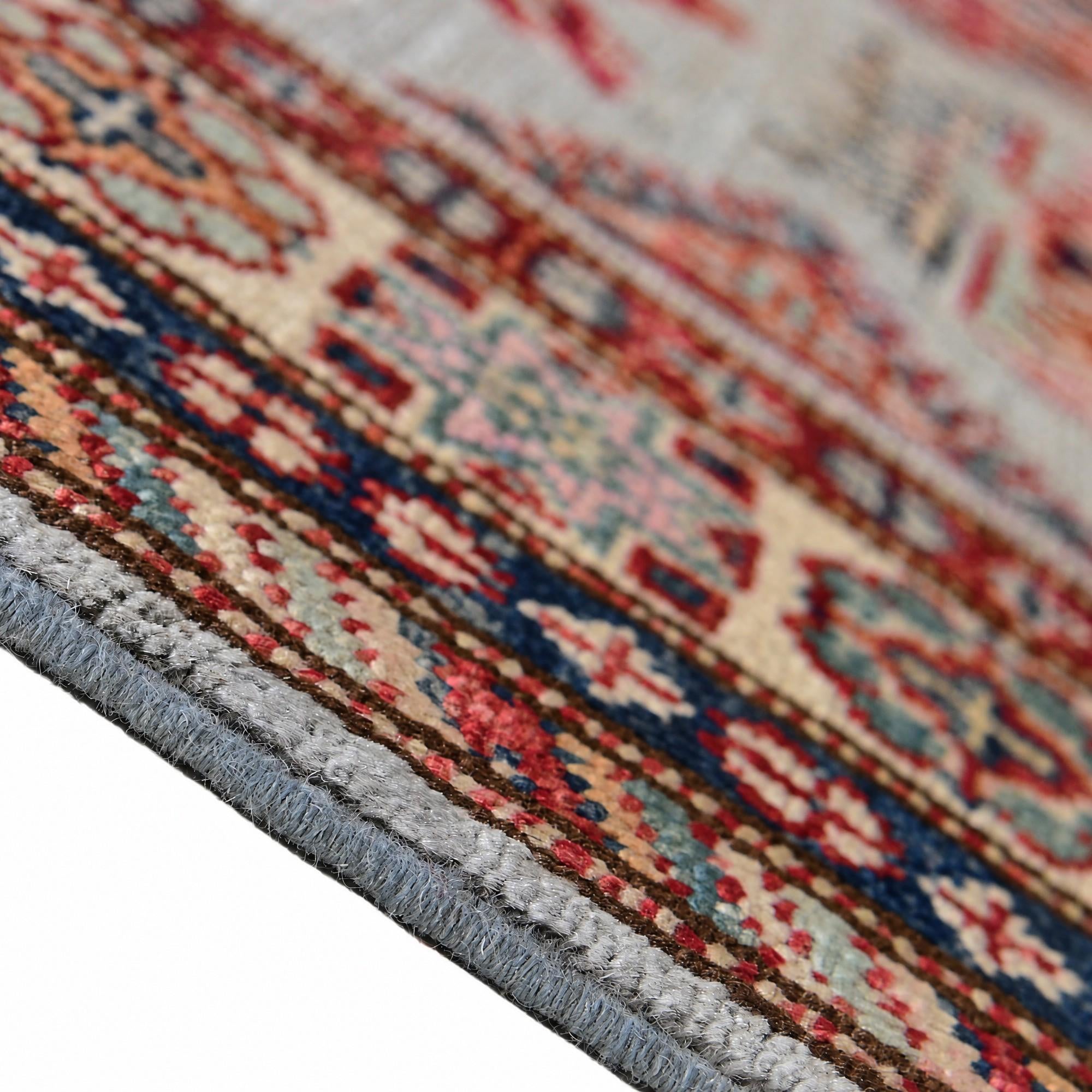 80cm x 295cm Hand Knotted Kazak Runner Rug