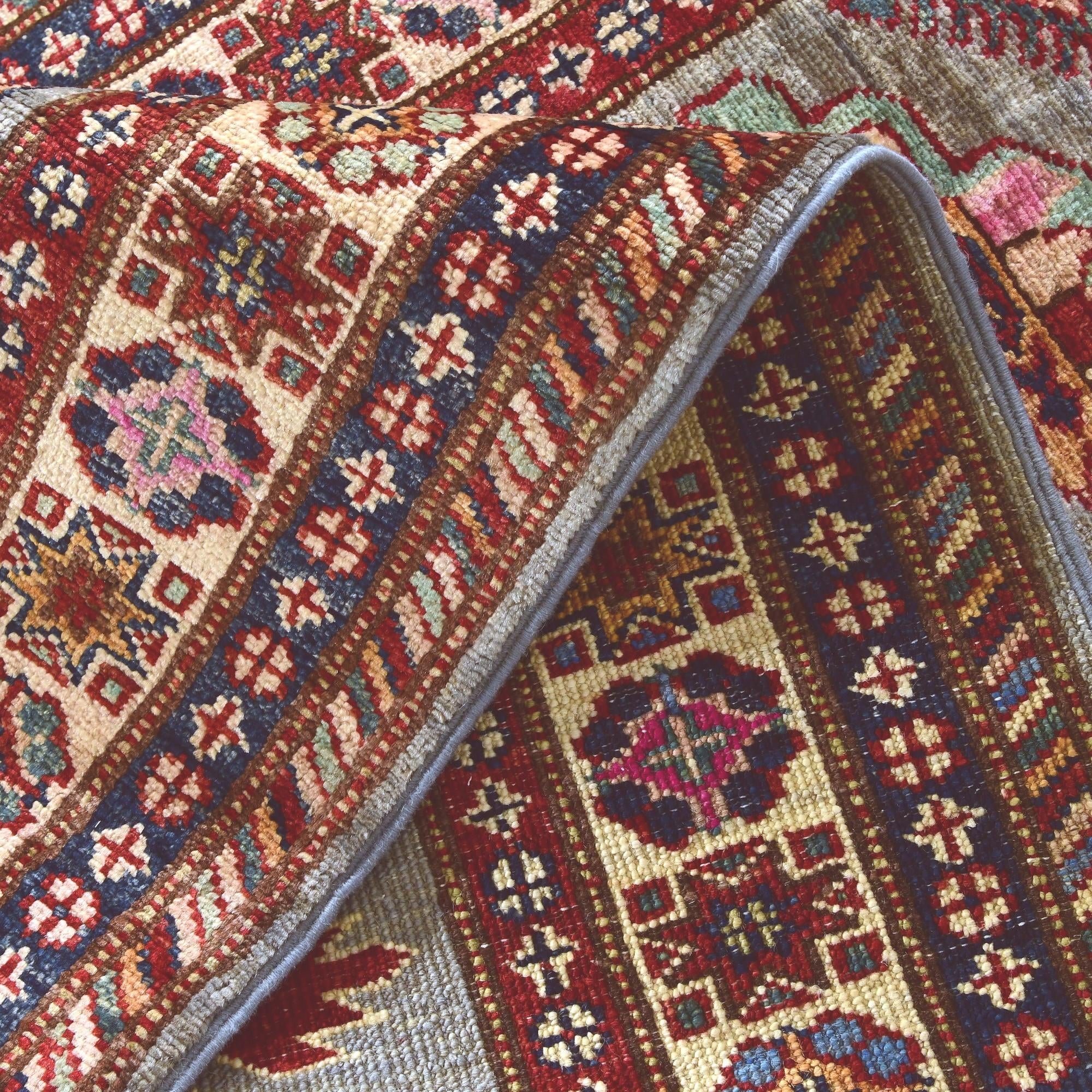 2' 7 x 9' 8 Hand Knotted Kazak Runner Rug